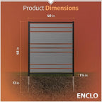 enclo vienna privacy screen, charcoal vinyl diy no, package contents