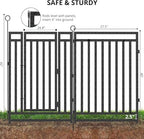 decorative garden fence metal dog fence outdoor for, close-up detail