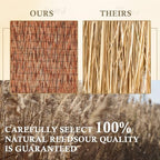 brown 4ft x16.4ft reed fencing roll bamboo privacy showing dimensions