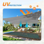 tang 12' x 14' sun shade sail rectangle, side view