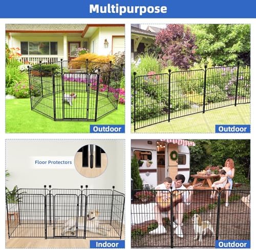 adavin tall garden fence with gate, 48 in(h) showing dimensions