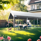 quictent heavy duty 13x25 ft carports with side, view 9