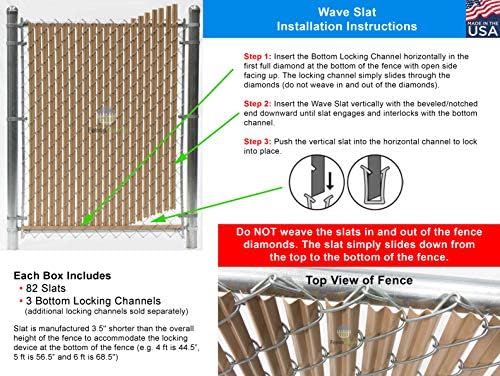 wave slat (9 colors) single wall bottom locking, side view
