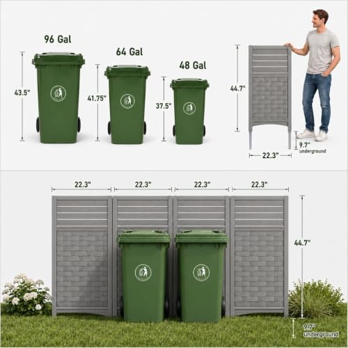 addok outdoor privacy screen, 45" h x 22" shown in use