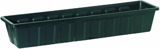 Root & Vessel Poly-Pro Plastic Flower Box Planter, Hunter Green, 36-Inch