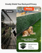 vevor artificial ivy privacy fence screen, 96 x shown in use