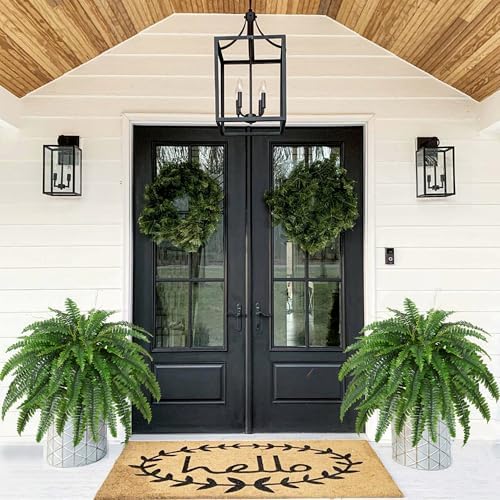dkaltm 45" artificial boston fern (set of 2) showing dimensions