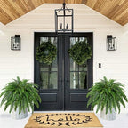 dkaltm 45" artificial boston fern (set of 2) showing dimensions