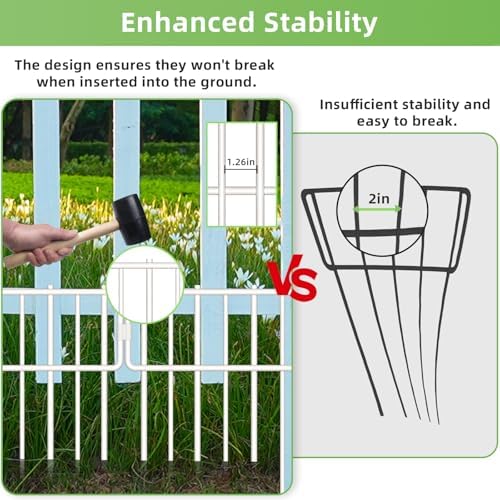 blingluck animal barrier fence, 10 pcs upgrade 1.26, side view