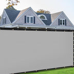 7' x 22' custom size gray privacy screen, main product view