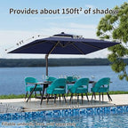 9x12ft navy blue cantilever outdoor patio umbrella with, package contents