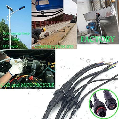 16AWG Waterproof Extension Cable,9.84FT 2Pin Extension Lead Waterproof Cord,IP65 Extension Cable for Solar Spotlights,Garden Spike Lights,LED Strip Lights(2Pin)
