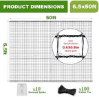 6.5x50ft deer fence netting for garden, 55gsm plastic shown in use