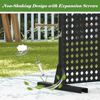 domi metal privacy screen, freestanding outdoor indoor divider, package contents
