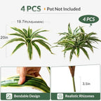 artificial greenery stems dracaena faux branches artificial plants, side view