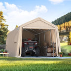 advance outdoor heavy duty 10x20 ft carport outdoor, front angle view