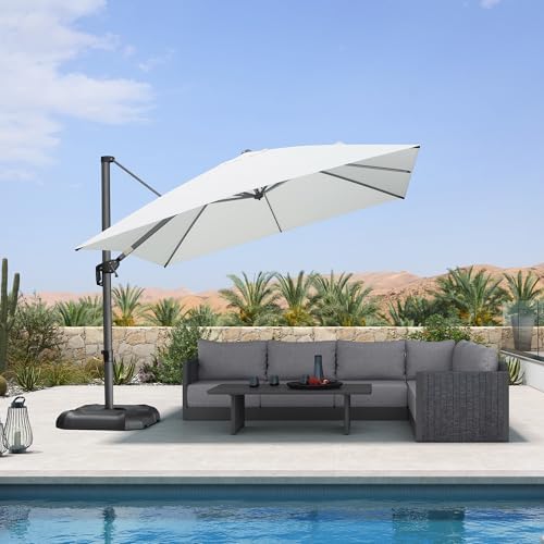 purple leaf patio umbrella outdoor 10' x 10' shown in use