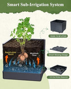 raised garden bed planter box with trellis, 57", side view