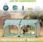 pop up greenhouse tent cover tunnel plant house,large, front angle view
