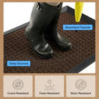 gorilla grip weathermax door mat, indoor outdoor, 72x24 showing dimensions