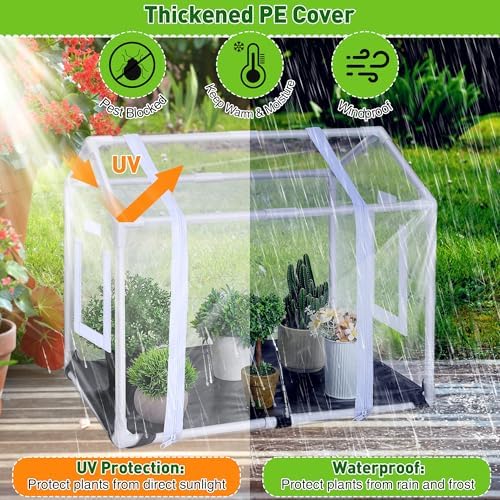 mini greenhouse with potting mat for indoor plant, package contents