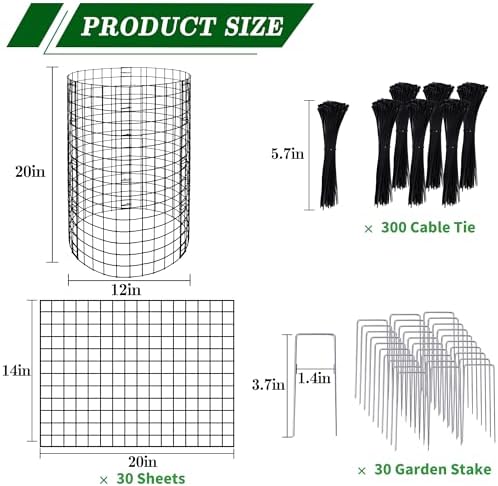 10 packs wire plant protector from animals, metal shown in use