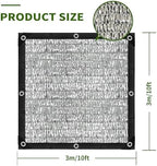 aluminum shade cloth 10x10',80% aluminum reflective tarp,durable mesh, side view