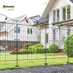 outsunny garden fence panels no dig stake border shown in use