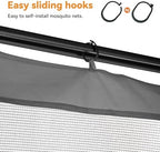 covered outdoor gazebo mosquito netting replacement universal 4-panel, package contents
