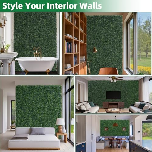 artificial boxwood roll, 48x120 in(40 sqft) uv-anti faux showing dimensions