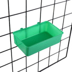 Parrot Bath Basin Hanging 5PCS Bird Food Box Square Box Water Bath Tub Food Bowl Feeder Bird Cage Accessories Parakeet Food Dispenser(5pcs)