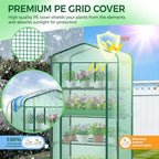 ohuhu small greenhouse for indoor outdoor with wheel, side view