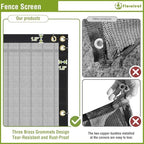 6'x40' privacy screen fence heavy duty fence panels, side view