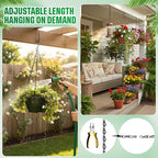 Outus 4 Pack 23.6 Inch Black Hanging Chain for Bird Feeders, Planters, Lanterns, Wind Chimes, Decorative Ornaments and Birdbaths Basket Extender Chain Outdoor Indoor