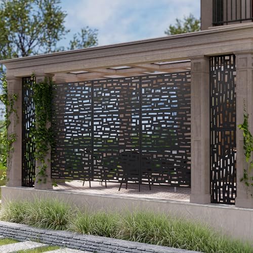 casaphoria metal privacy screen outdoor, 72" h x, close-up detail