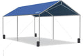 quictent 10x20 ft heavy duty car canopy galvanized, main product view