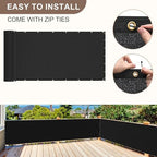privacy fence screen 170gsm 4x25 ft heavy duty, package contents