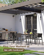 outdoor dining set, aluminum & hdps outdooor table on a desk or shelf