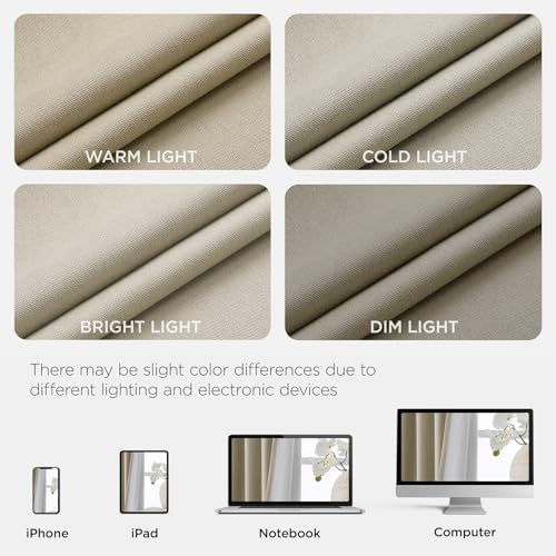 joydeco blackout curtains 84 inches long - 100%, front angle view