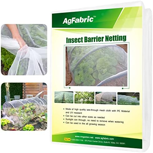 agfabric garden netting 10'x30' insect pest barrier bird shown in use