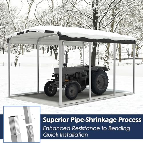 xilingol metal carport, heavy duty carport canopy with, close-up detail