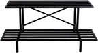 Zhongma 2 Tier Sturdy Metal Plant Stand Heavy Duty Plant Holder for Home Indoor and Outdoor,L45.67 x W17.5 x H14 inch, 440 LBS Capacity & Heavy Duty Construction …