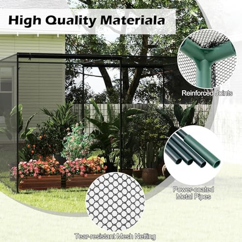 tangkula 10x6.5x6.5 ft crop cage, plant protection tent, package contents