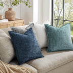 decoruhome chenille decorative throw pillow covers 20x20 set on a desk or shelf