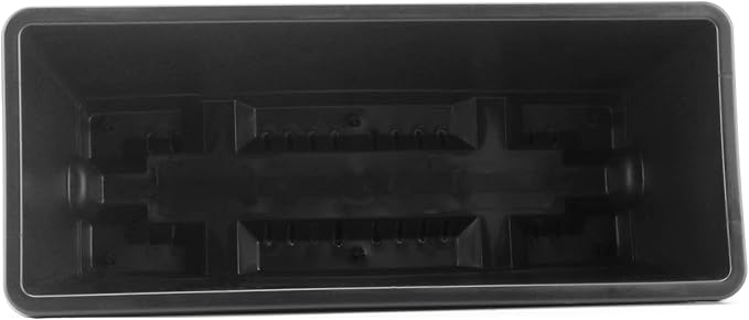 LEXININ 6 Pack 17 Inch Black Plastic Rectangular Window Planter Box, Window Vegetable Planter Box with Trays, Rectangular Flower Pots for Windowsill, Garden, Balcony, Patio, Black