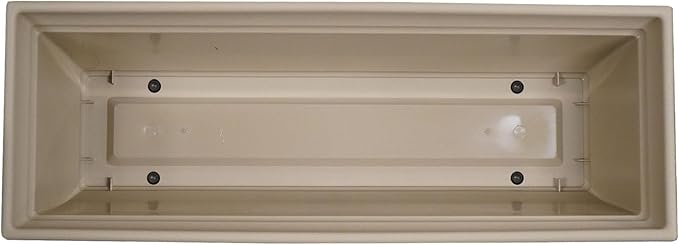 The HC Companies 24 Inch Mojave Window Planter Box with Drainage Holes, Lightweight UV-Resistant Plastic Outdoor Planters, 2-Pack Flower Box for Garden & Home Decor, Sandstone