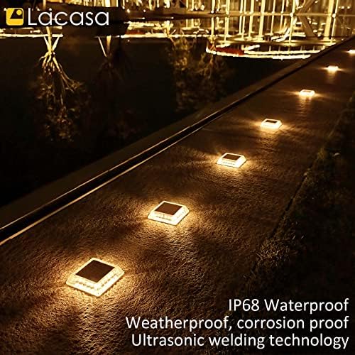 lacasa solar deck lights, 4 pack 30lm led, side view
