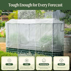 vego garden frost greenhouse cover system for 2.0', side view