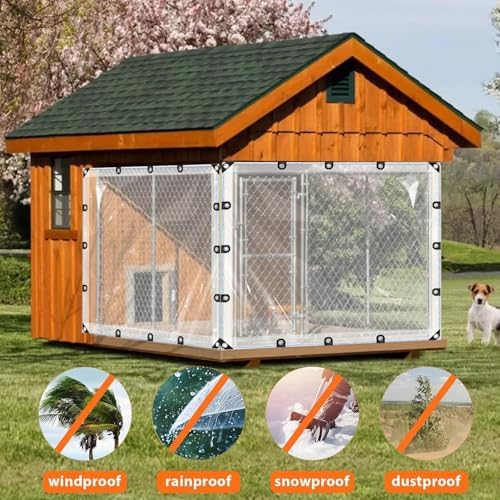 clear tarp 10'x12' 8mil - heavy-duty transparent waterproof on a desk or shelf