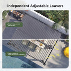 aoxun louvered pergola 10x12, 3.8" thick posts, 82.5, view 12